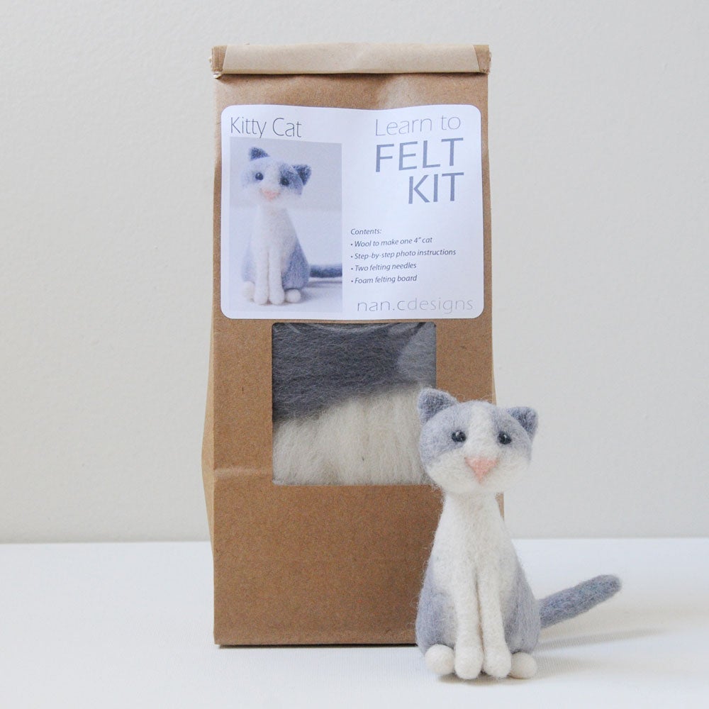 Cat felting kit