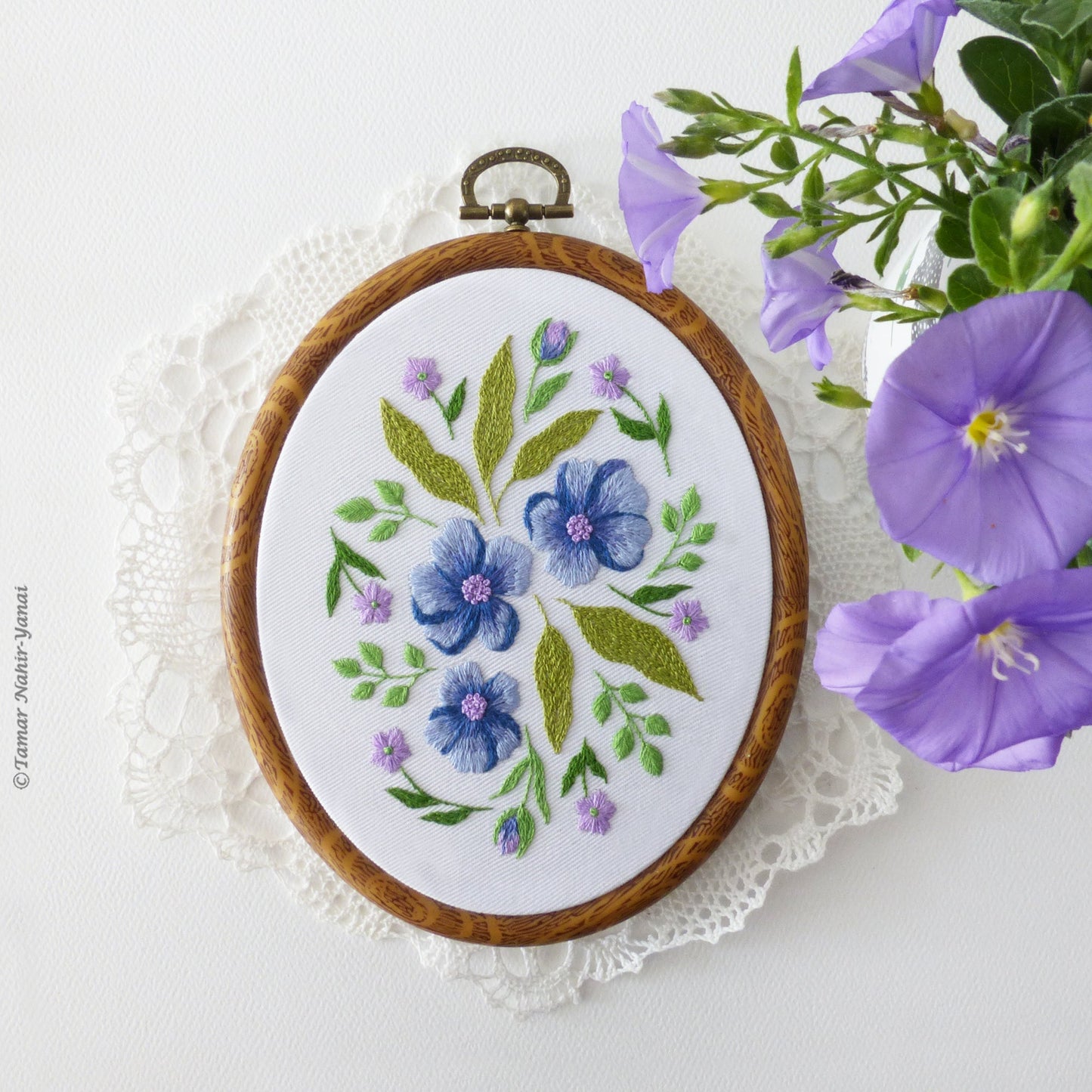 Purple Blossom Embroidery Kit