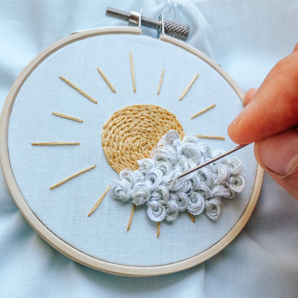 Partly Sunny embroidery kit
