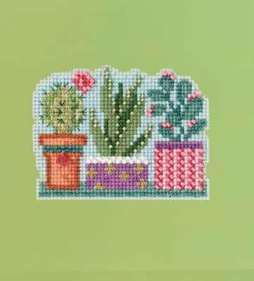 Succulents counted cross stitch kit