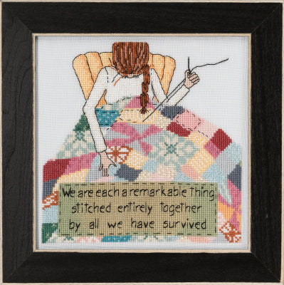 Stitched Together - Curly Girl counted cross stitch kit