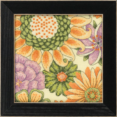 Floral Yellow 2 - Debbie Mumm Button & Beads counted cross stitch kit
