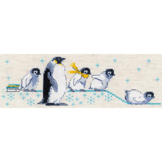 Penguins counted cross stitch kit