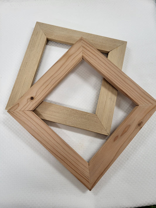 Wood Frame -  Unpainted Natural 8" x 8"