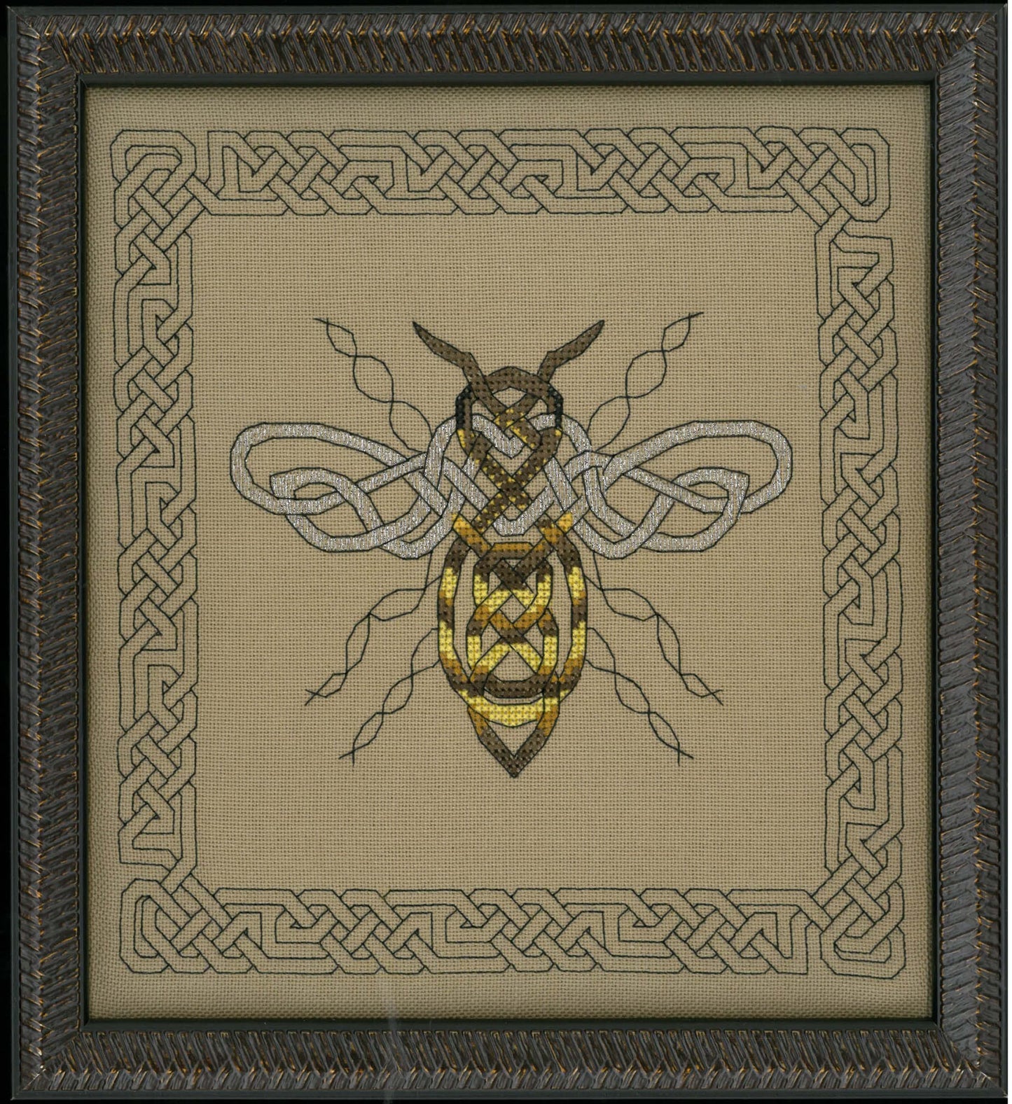 Celtic Bee blackwork/cross stitch design