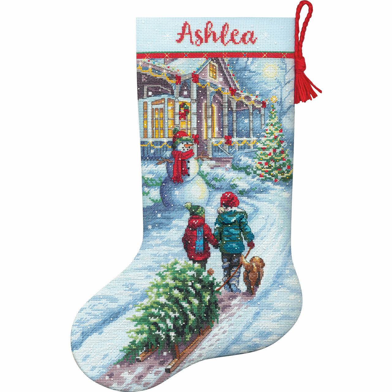 Christmas Tradition counted cross stitch stocking kit