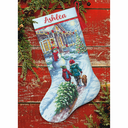Christmas Tradition counted cross stitch stocking kit