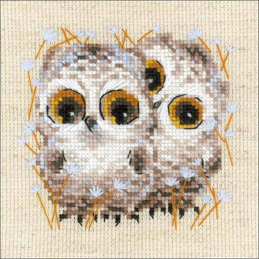 Little Owls counted cross stitch kit