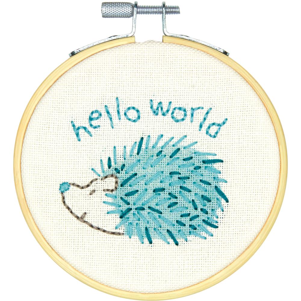 Hello Hedgehog embroidery kit