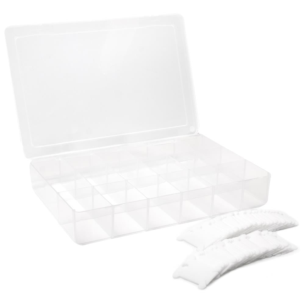 Floss Organizer Box -  Clear - 17 compartment
