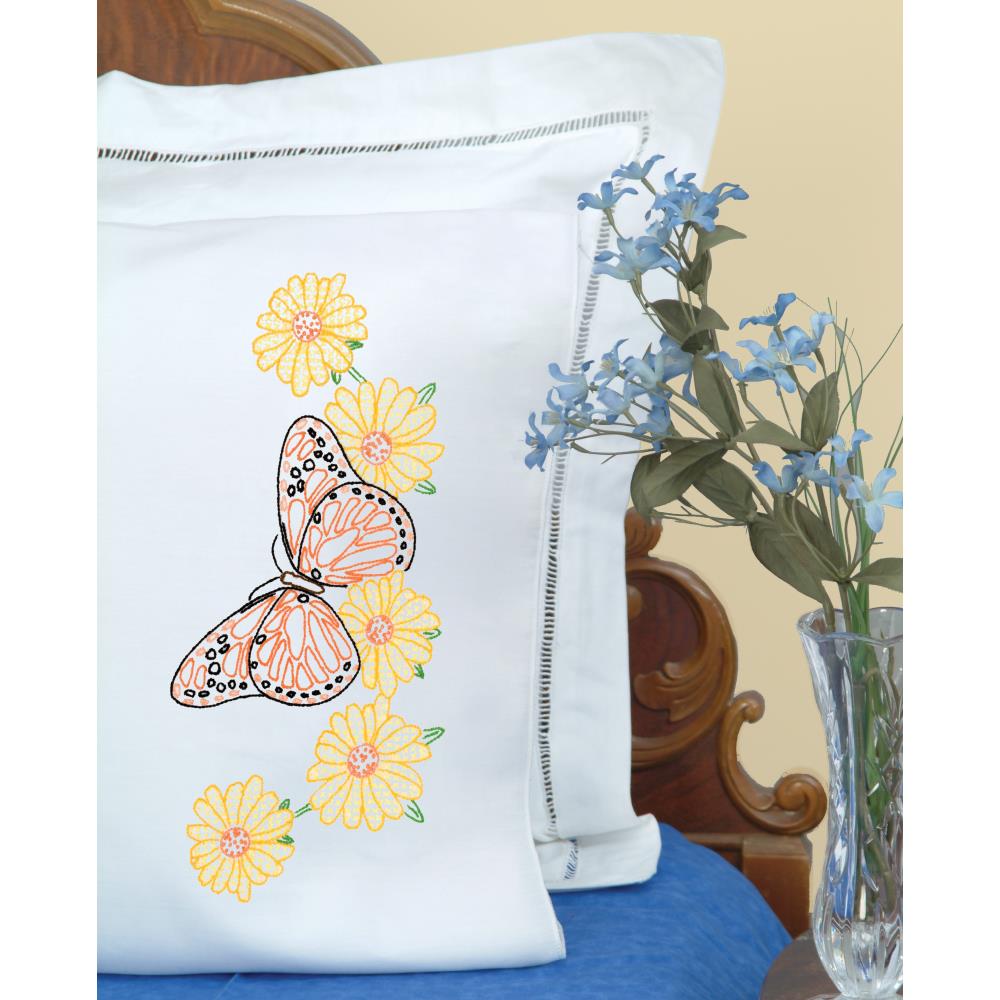 Butterfly Pillow Case Set - Perle Edge