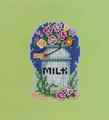 Milk Can counted cross stitch kit
