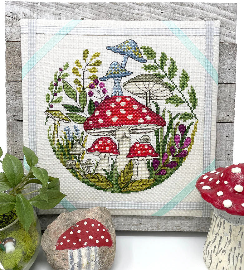 Mushroom Forest counted cross stitch chart