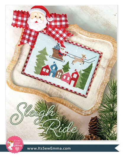 Sleigh Ride counted cross stitch chart