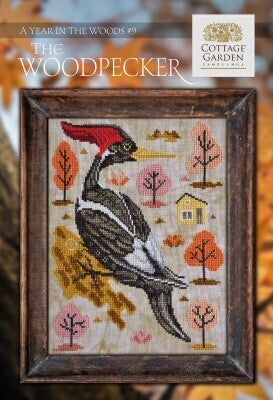 A Year in the Woods #9 - The Woodpecker counted cross stitch chart