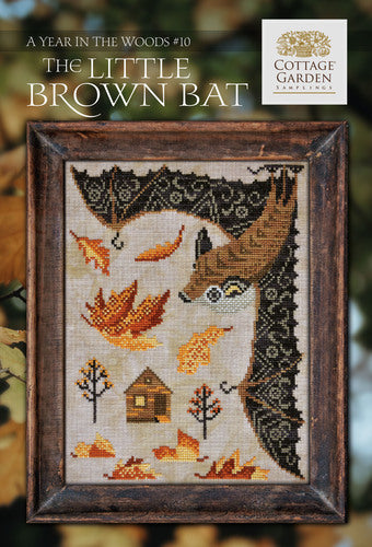 A Year in the Woods #10 - Little Brown Bat counted cross stitch chart