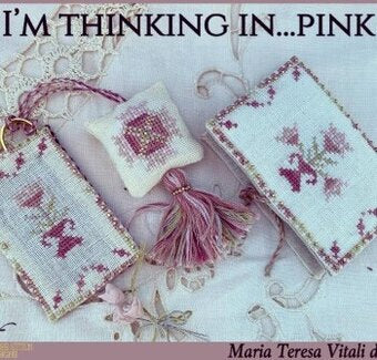 I'm Thinking in Pink Sewing Set counted cross stitch chart