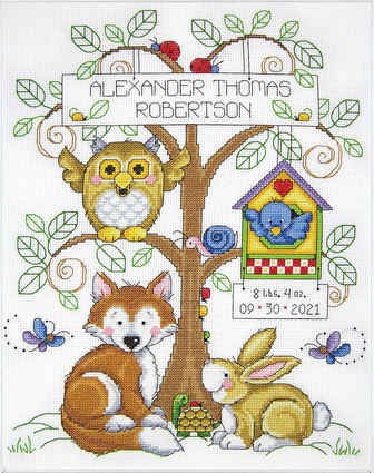 Baby's Forest counted cross stitch kit