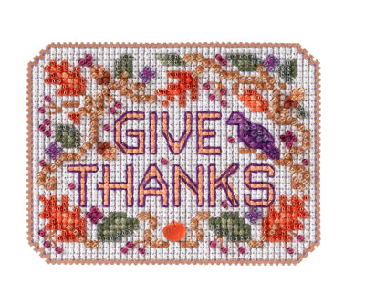 Give Thanks - Autumn Harvest counted cross stitch kit