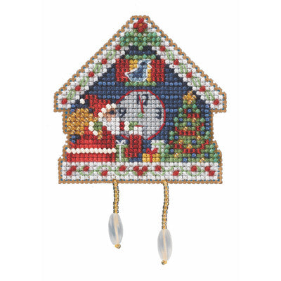 Cuckoo Clock - Winter Holiday counted cross stitch kit