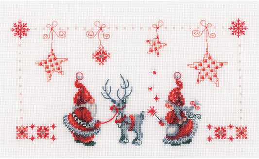 Christmas Elves counted cross stitch kit