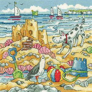 By The Sea Sandcastle counted cross stitch chart