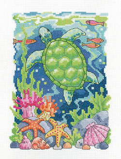 Turtle counted cross stitch chart