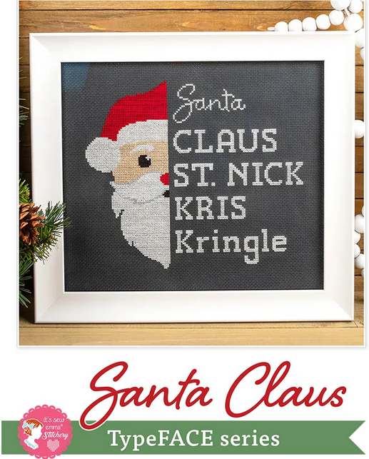 Santa Clause - TypeFACE Series counted cross stitch chart