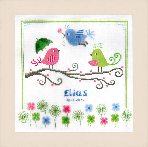 Colorful Birds counted cross stitch kit