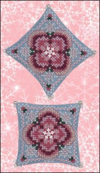 Winter Rose & Embellishments counted cross stitch chart