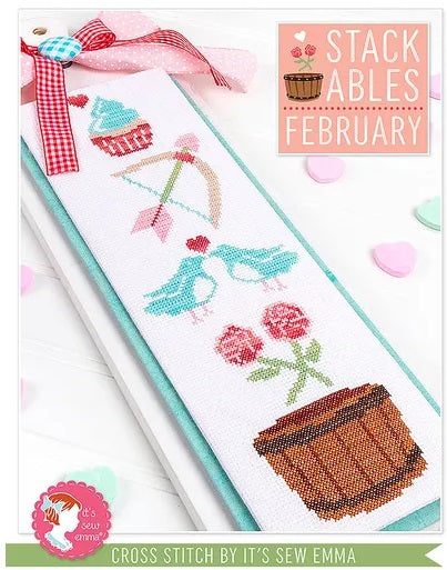 Stackables - February counted cross stitch chart