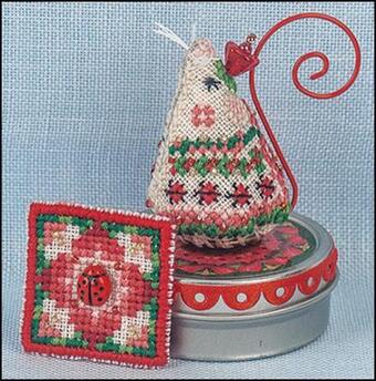Lady in Red Mouse on a Tin Limited Edition cross stitch kit