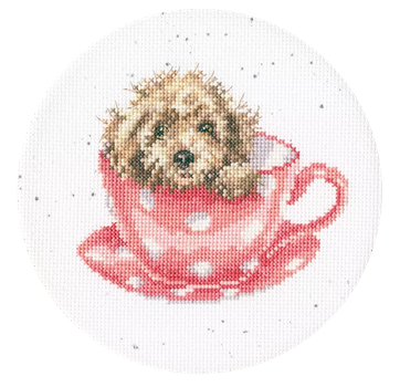 Teacup Pup counted cross stitch kit