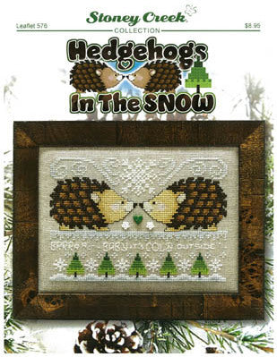 Hedgehogs in the Snow counted cross stitch chart