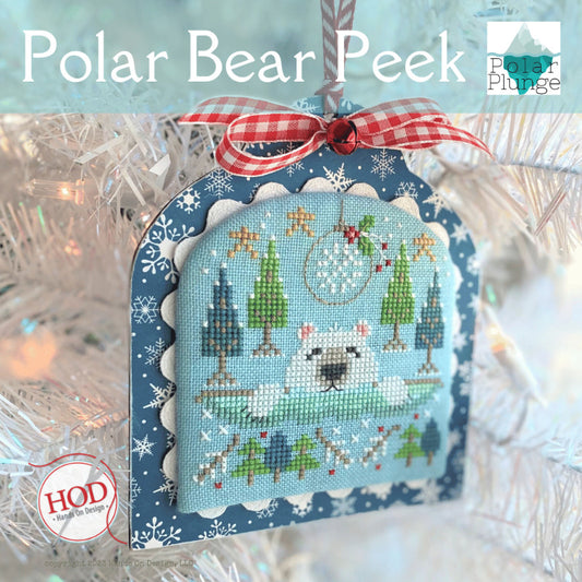 Polar Plunge Series - Polar Bear Peek counted cross stitch chart