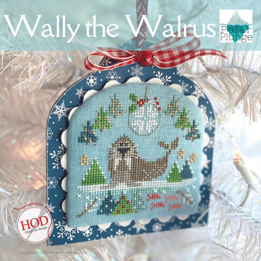 Polar Plunge Series - Wally the Walrus counted cross stitch chart