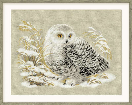 White Owl counted cross stitch kit