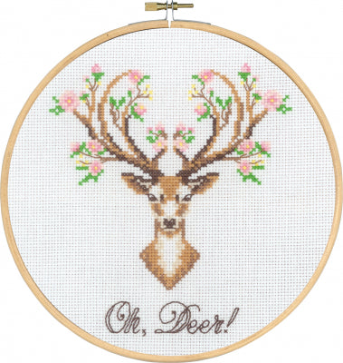 Oh Deer counted cross stitch kit