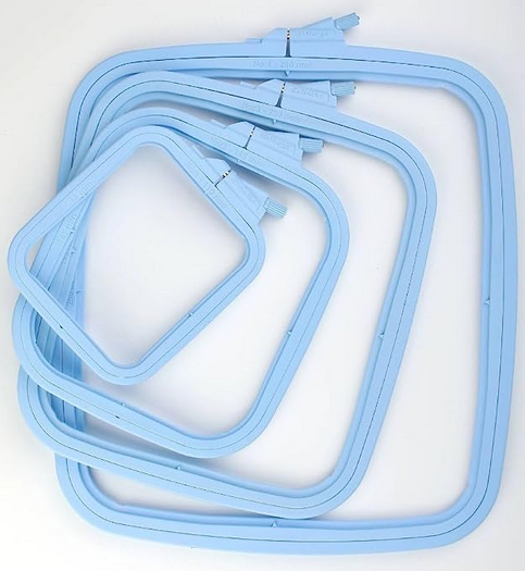 8" x 9" Plastic Hoop Square - Pastel Blue