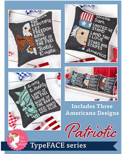 Patriotic - TypeFACE Series counted cross stitch chart
