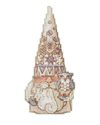 Owl Gnome counted cross stitch kit