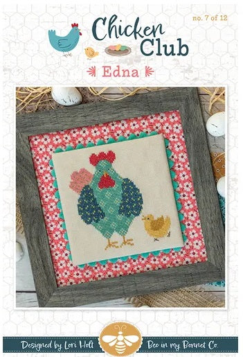 Chicken Club #7 Edna counted cross stitch chart
