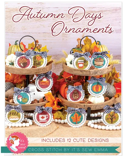 Autumn Days Ornaments counted cross stitch chart
