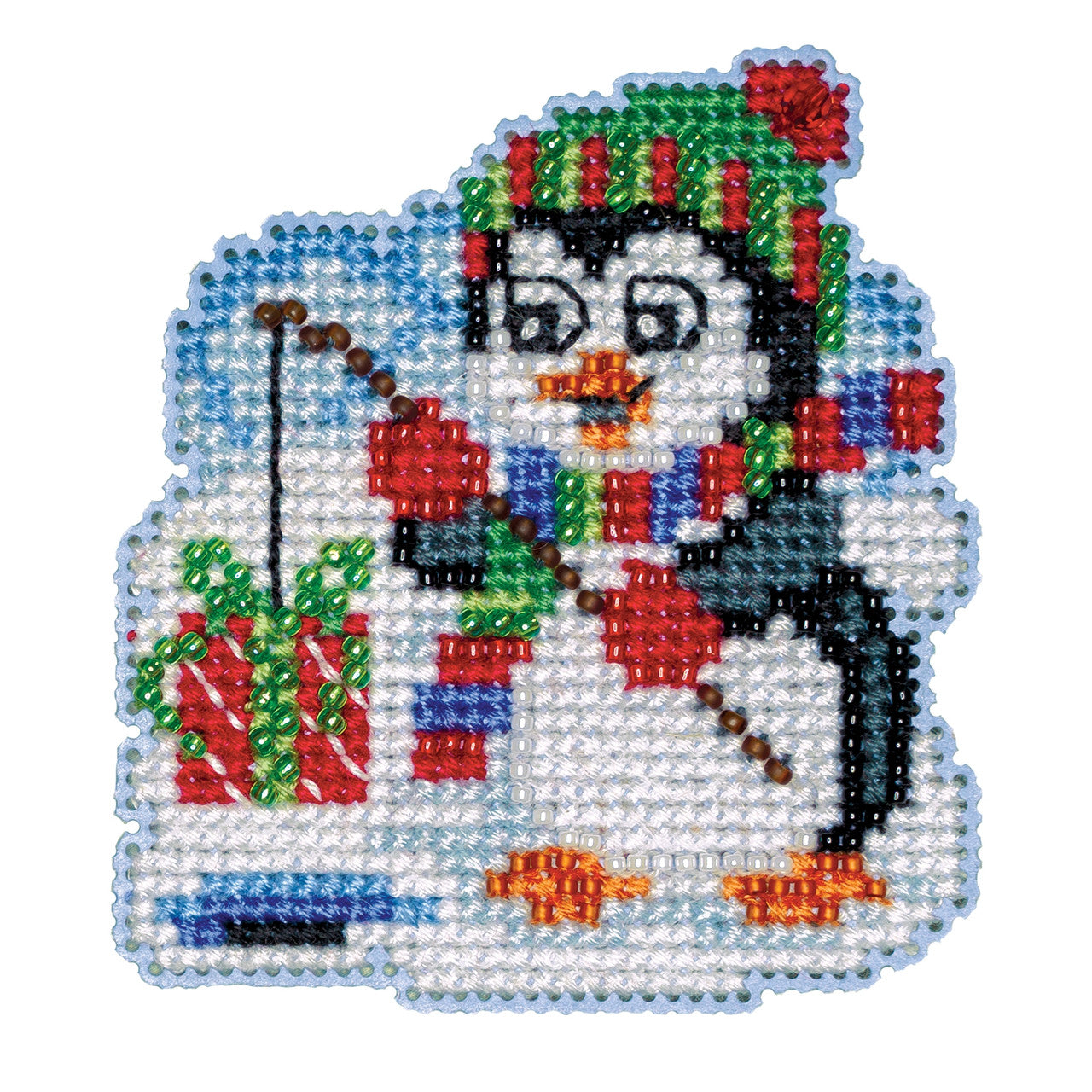 Fishing Penguin counted cross stitch kit