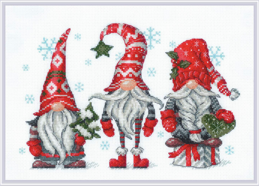 Gnomes counted cross stitch kit