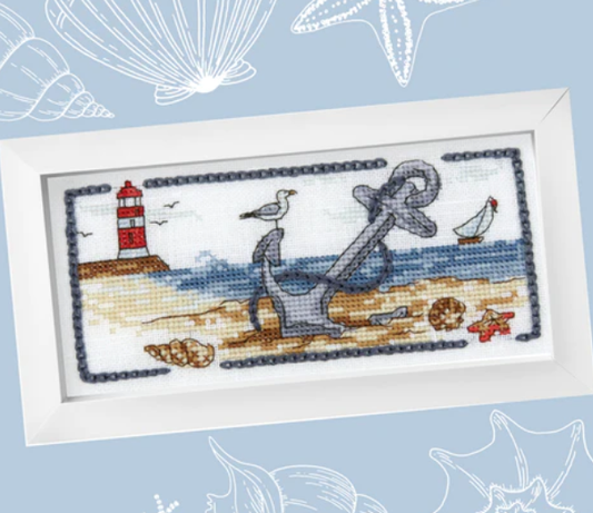 Anchored in the Sand counted cross stitch chart