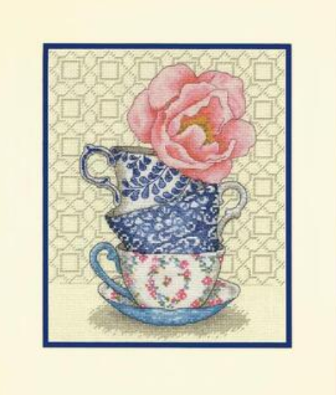 Rose Tea counted cross stitch kit