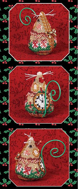 Christmas Eve Mouse counted cross stitch chart