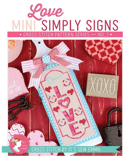 Simply Signs Mini - Love counted cross stitch chart