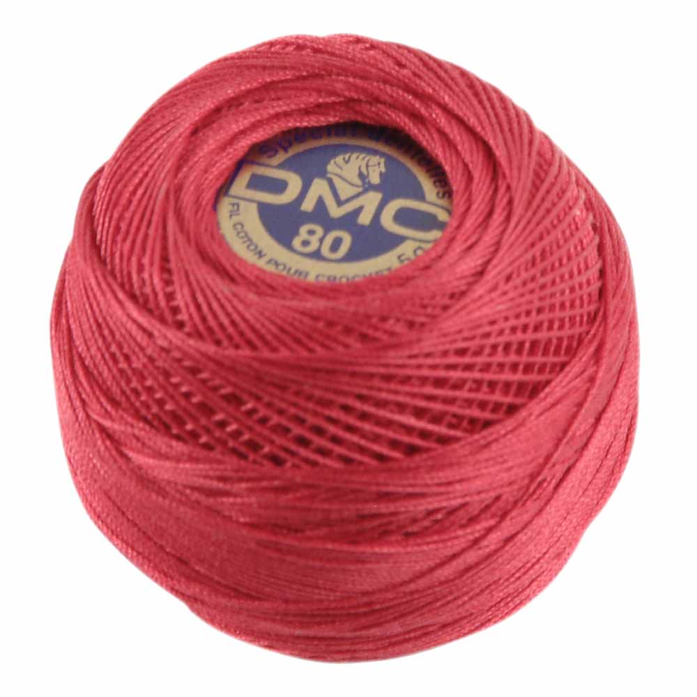 666 Bright Red – DMC #80 Brilliant Crochet Cotton